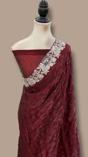 Pure Tissue Silk Handloom Banarasi Saree - Handwork - The Handlooms