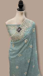 Pure Tissue Silk Handloom Banarasi Saree - Handwork - The Handlooms