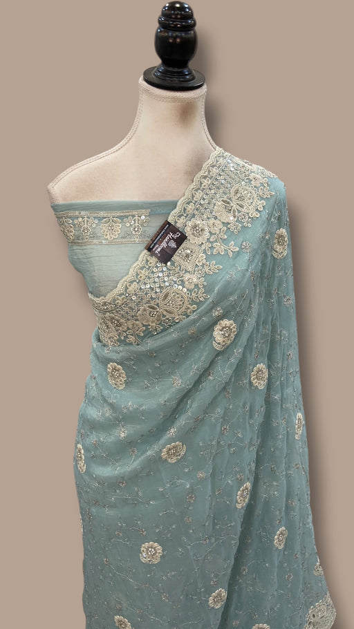 Pure Tissue Silk Handloom Banarasi Saree - Handwork - The Handlooms