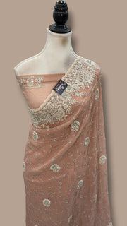 Pure Tissue Silk Handloom Banarasi Saree - Handwork - The Handlooms