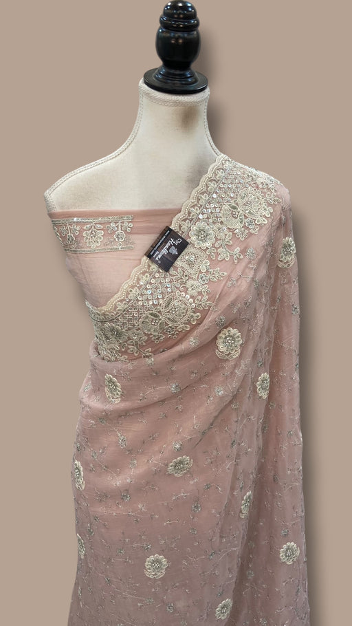 Pure Tissue Silk Handloom Banarasi Saree - Handwork - The Handlooms