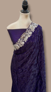 Pure Tissue Silk Handloom Banarasi Saree - Handwork - The Handlooms