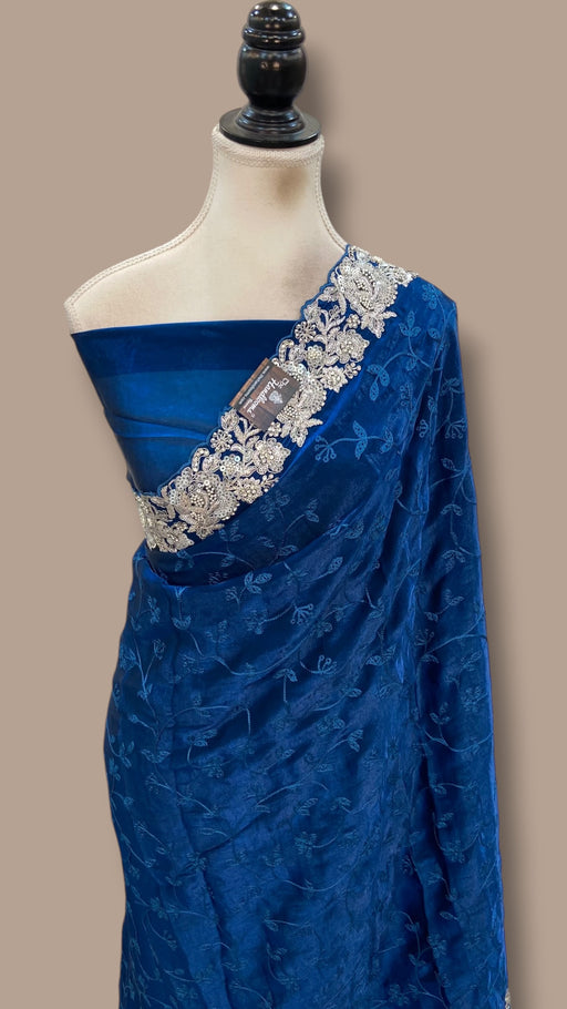Pure Tissue Silk Handloom Banarasi Saree - Handwork - The Handlooms