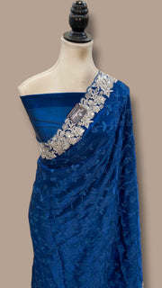 Pure Tissue Silk Handloom Banarasi Saree - Handwork - The Handlooms