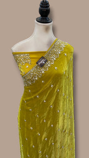 Pure Tissue Silk Handloom Banarasi Saree - Handwork - The Handlooms