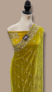 Pure Tissue Silk Handloom Banarasi Saree - Handwork - The Handlooms