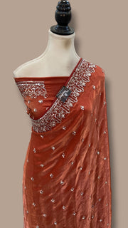 Pure Tissue Silk Handloom Banarasi Saree - Handwork - The Handlooms