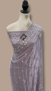 Pure Tissue Silk Handloom Banarasi Saree - Handwork - The Handlooms