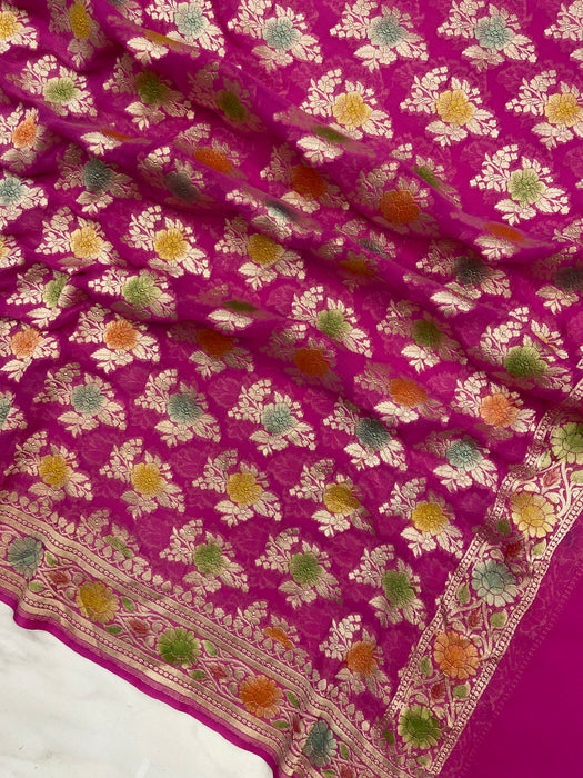 Khaddi Georgette Handloom Banarasi Dupatta