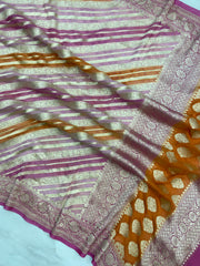 Khaddi Georgette Handloom Banarasi Dupatta - The Handlooms