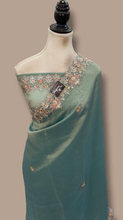 Pure Tissue Silk Handloom Banarasi Saree - Handwork - The Handlooms