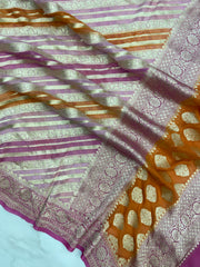 Khaddi Georgette Handloom Banarasi Dupatta - The Handlooms