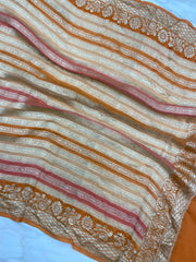 Khaddi Georgette Handloom Banarasi Dupatta - The Handlooms