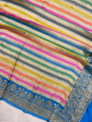 Khaddi Georgette Handloom Banarasi Dupatta - The Handlooms