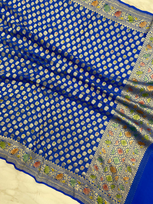 Khaddi Georgette Handloom Banarasi Dupatta