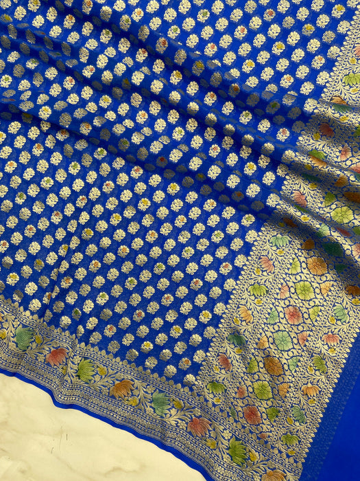 Khaddi Georgette Handloom Banarasi Dupatta