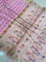 Pure Chiffon Khaddi Banarasi Saree - The Handlooms