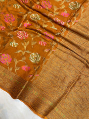 Pure Chiffon Khaddi Banarasi Saree - The Handlooms