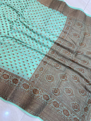 Pure Chiffon Khaddi Banarasi Saree - The Handlooms