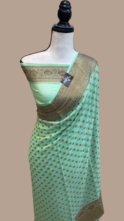 Pure Chiffon Khaddi Banarasi Saree - The Handlooms