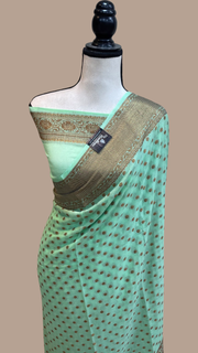 Pure Chiffon Khaddi Banarasi Saree - The Handlooms