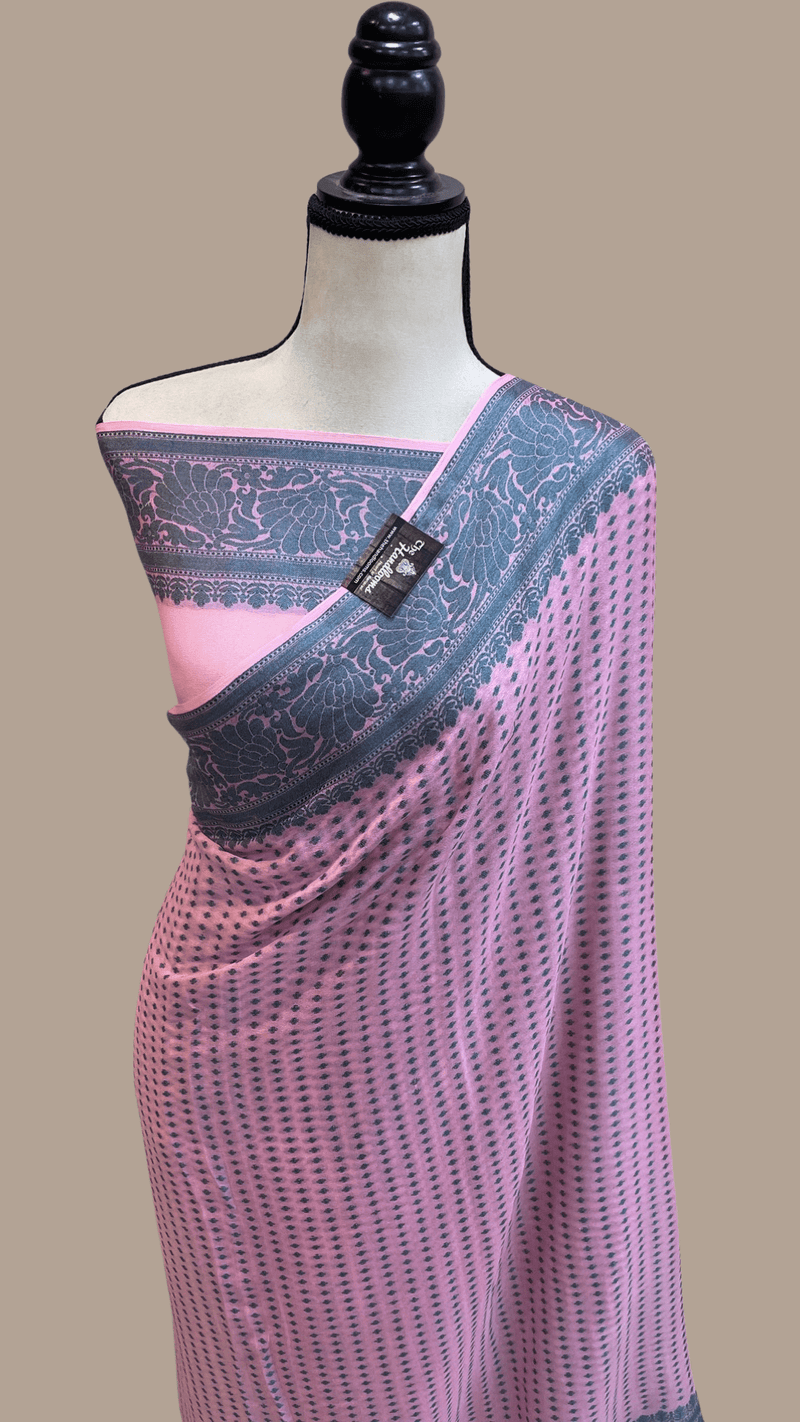 Pure Chiffon Khaddi Banarasi Saree - The Handlooms