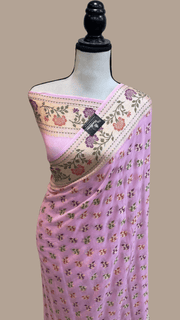 Pure Chiffon Khaddi Banarasi Saree - The Handlooms