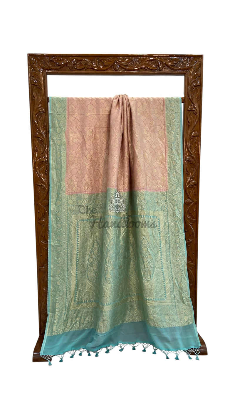 Khaddi Georgette Handloom Banarasi Saree - Tanchui Brocade