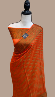 Pure Chiffon Khaddi Banarasi Saree - The Handlooms