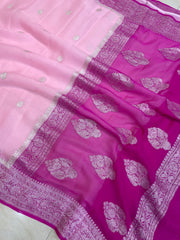 Pure Georgette Handloom Banarasi Saree - The Handlooms
