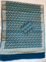 Pure Chiffon Khaddi Banarasi Dress material - The Handlooms