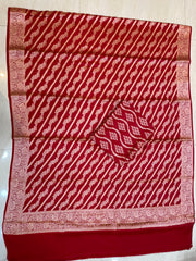 Pure Chiffon Khaddi Banarasi Dress material - The Handlooms