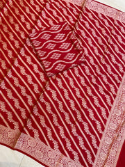 Pure Chiffon Khaddi Banarasi Dress material - The Handlooms