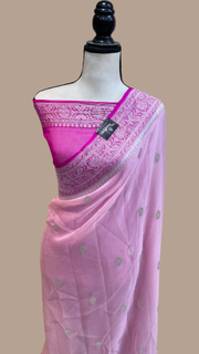 Pure Georgette Handloom Banarasi Saree - The Handlooms