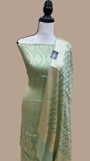 Pure Chiffon Khaddi Banarasi Dress material - The Handlooms