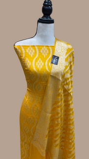 Pure Chiffon Khaddi Banarasi Dress material - The Handlooms