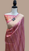 Pure Katan Silk Banarasi Handloom Saree - All over soona roopa Kadua stripe - The Handlooms