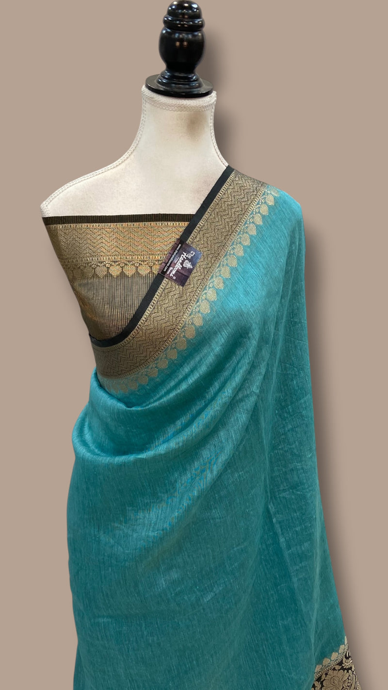 Pure Linen Banarasi Saree
