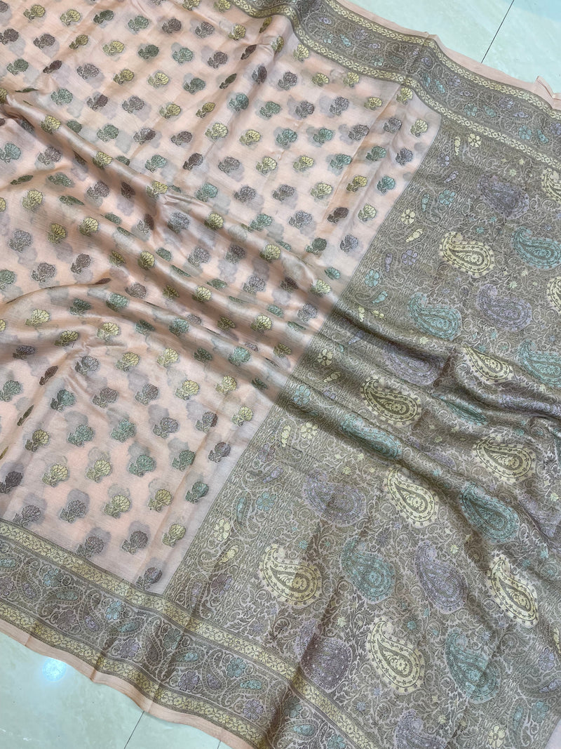Pure Butter Crepe Banarasi Saree - The Handlooms