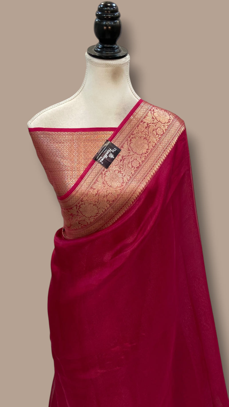 Pure Kora Tissue Handloom Banarasi Saree - The Handlooms