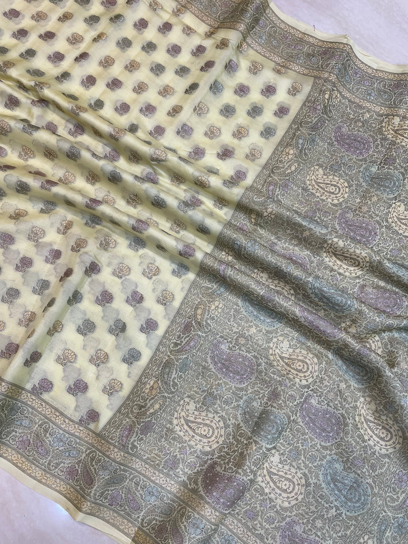 Pure Butter Crepe Banarasi Saree - The Handlooms