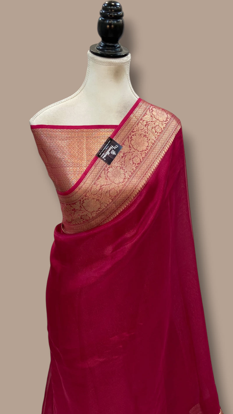 Pure Kora Tissue Handloom Banarasi Saree - The Handlooms