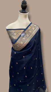 Pure Kora Handloom Banarasi Saree - The Handlooms