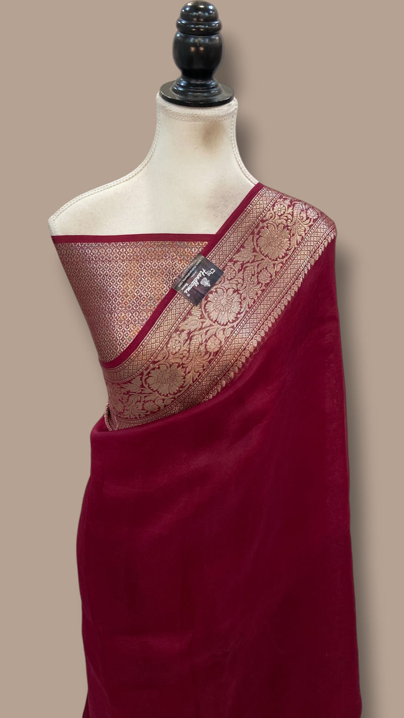 Pure Kora Handloom Banarasi Saree - The Handlooms