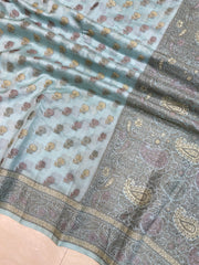 Pure Butter Crepe Banarasi Saree - The Handlooms
