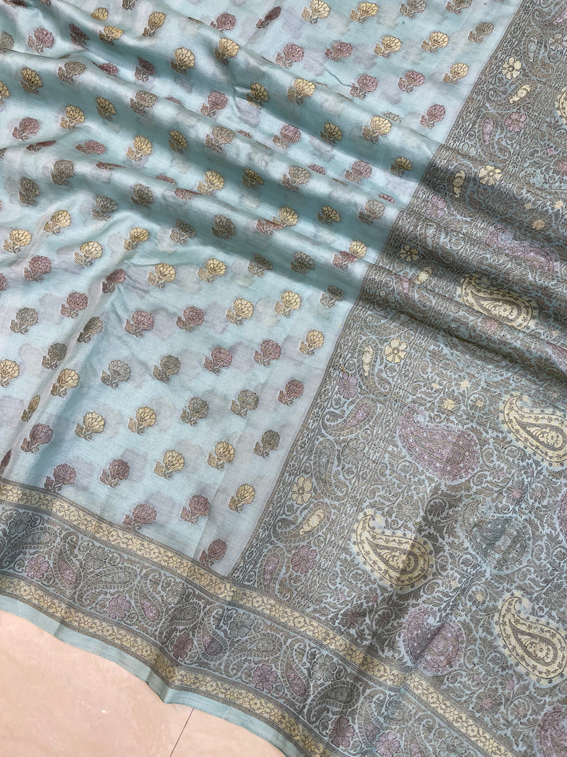 Pure Butter Crepe Banarasi Saree - The Handlooms