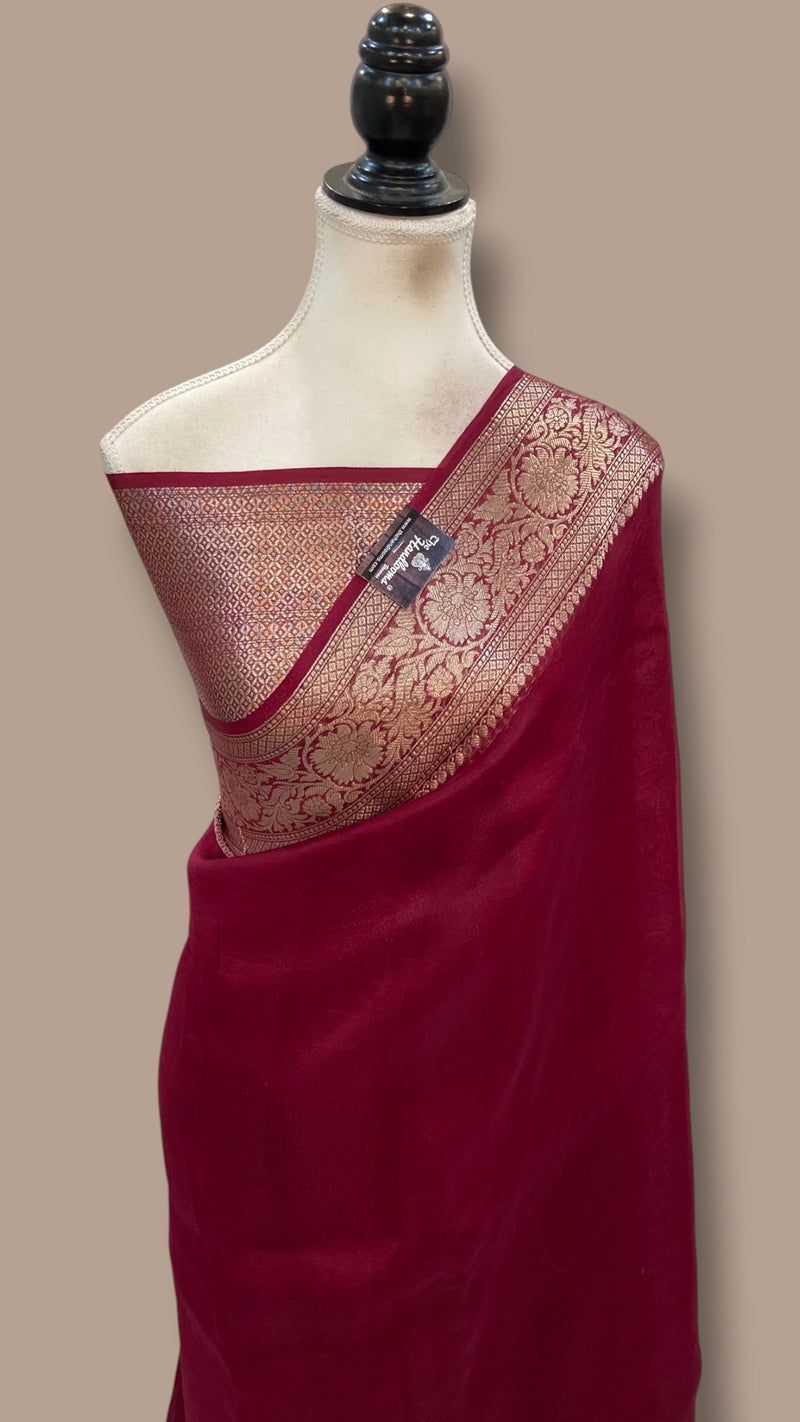 Pure Kora Handloom Banarasi Saree - The Handlooms