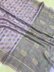 Pure Butter Crepe Banarasi Saree - The Handlooms