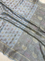 Pure Butter Crepe Banarasi Saree - The Handlooms