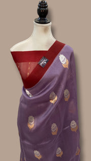 Pure Kora Silk Handloom Banarasi Saree - The Handlooms